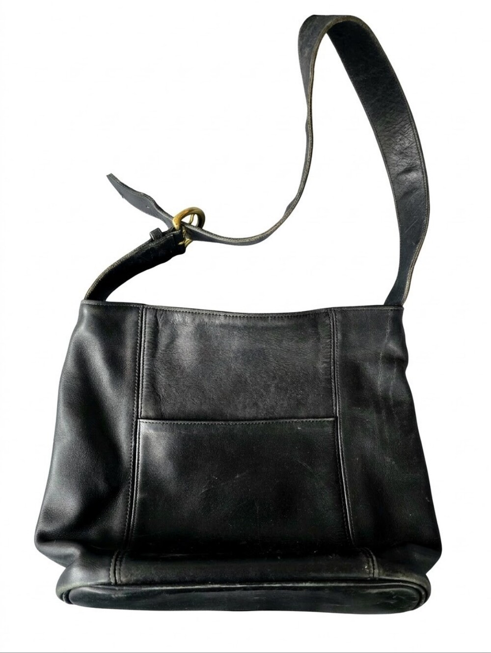Read- Vintage Coach Erickson bag black leather classic legacy zip top